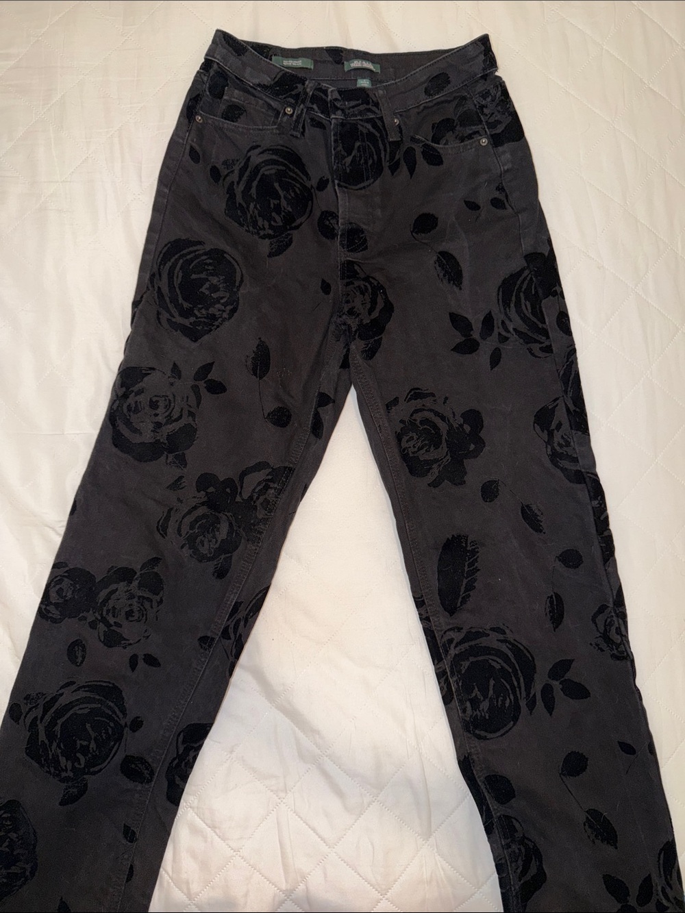 wild fable Black Floral Print Jeans
